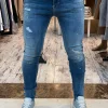 ⁦ג'ינס Craiser סופר סקיני כחול משופשף עם קרעים PANAMERA⁩ – תמונה ⁦2⁩