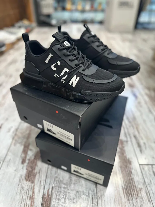 ⁦נעלי אופנה - ICON MILANO - שחור⁩ – תמונה ⁦2⁩